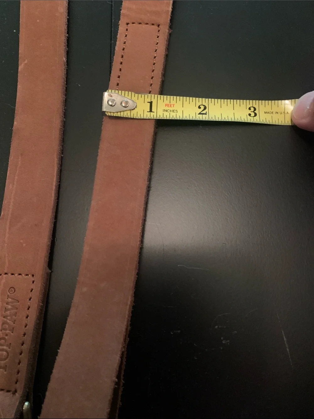 Top Paw Brown Leather Dog Leash